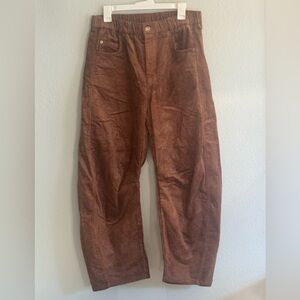 Barrel Pants Rust Color corduroy.  size Xlg